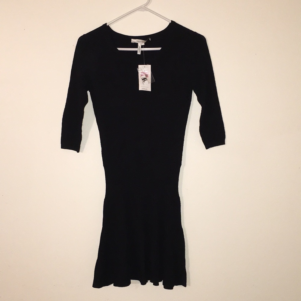 Max & Cleo Black Mini Sweater Dress